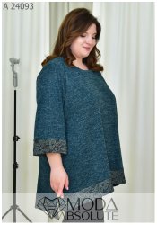 Жіноча туніка Oversize з ангори з гіпюром А 24093